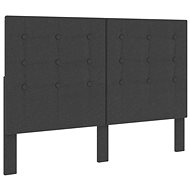 Quilted headboard dark grey textile 140×200 cm - Bed