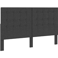 Quilted headboard dark grey textile 180×200 cm - Bed