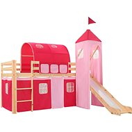 Children's Bunk Bed Slide and Ladder Pine 208×230cm 282712 - Bed