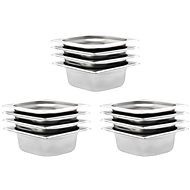 Gastro Containers 12 pcs GN 1/6 65mm Stainless-steel - Gastro Container