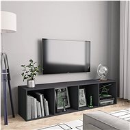 Knihovna/TV skříňka šedá 143×30×36 cm - Knihovna