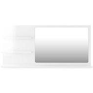 Bathroom mirror white high gloss 90x10,5x45 cm chipboard 805021 - Mirror