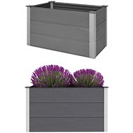 Raised bed wood plastic 100×50×54 cm grey 43603 - Raised Garden Bed