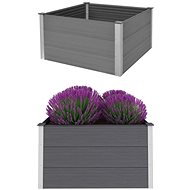 Raised bed wood plastic 100×100×54 cm grey 43605 - Raised Garden Bed