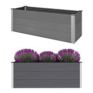 Raised bed wood plastic 150×50×54 cm grey 43607 - Raised Garden Bed