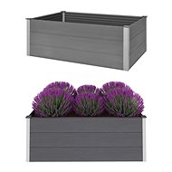 Raised bed wood plastic 150×100×54 cm grey 43609 - Raised Garden Bed