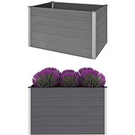 Raised bed wood plastic 150×100×91 cm grey 43610 - Raised Garden Bed