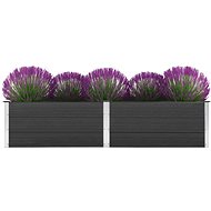 Raised bed 250×50×54 cm wood plastic grey 49057 - Raised Garden Bed