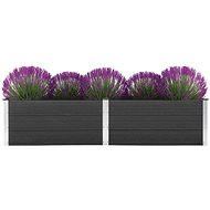 Garden raised bed 250×100×54 cm wood plastic grey 49059 - Raised Garden Bed