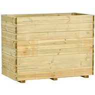 Raised bed with bottom 100×50×75 cm impregnated pine 49439 - Raised Garden Bed