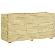 Raised bed with bottom 150×50×75 cm impregnated pine 49440 - Raised Garden Bed