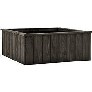 Raised bed dark grey 74×77×30 cm solid pine wood 315415 - Raised Garden Bed