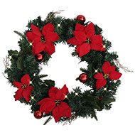 Christmas wreath with LED lights green 60 cm PVC 320976 - Artificial Flower