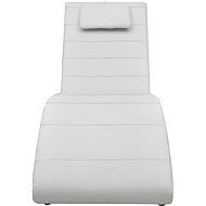 Lounger with cushion white faux leather - Lounge