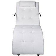Lounger with cushion white faux leather - Lounge