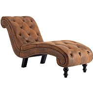 Brown faux leather lazy girl - Lounge
