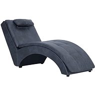 Lounger with cushion grey faux brushed leather - Lounge