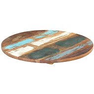 Round Table Top 40cm 25-27mm Solid Recycled Wood 286036 - Table Top