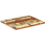 Table Top Rectangle 60x70cm 25-27mm Solid Recycled Wood 286053 - Table Top