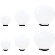 6-piece set of spherical LED lamps sphere 20/30/40 cm PMMA 277146 - Garden Lighting