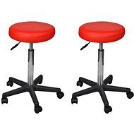 Kancelárske stoličky, 2 ks, červené, 35,5 × 98 cm, umelá koža 277177 - Stolička