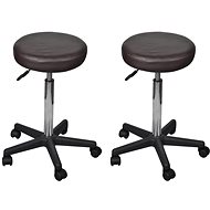 Office stools 2 pcs brown 35,5×98 cm artificial leather 277178 - Stool