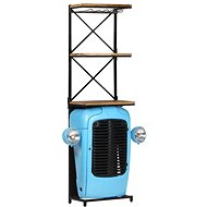 Wine Rack Tractor Blue 49×31×170cm Solid Mango Tree 320489 - Wine Stand