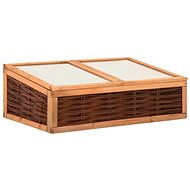 Greenhouse 120×80×45 cm solid pine and willow 315793 - Hotbed