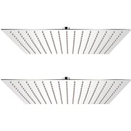 Rain shower head 2 pcs 40×40 cm Stainless steel 275942 - Rain Shower
