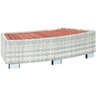 Jacuzzi bench light grey polyrattan 92×45×25 cm 315508 - Pool Accessories