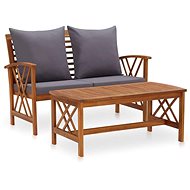 2-piece garden sofa set with cushions solid acacia 310274 - Garden Furniture