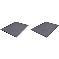 PVC mats 2 pcs grey 90×60 cm 278748 - Doormat