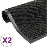 Anti-dust rectangular mats 2 pcs tufted 40×60 cm black 3051602 - Doormat