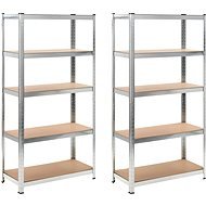 Storage racks 2 pcs silver 270564 - Shelf