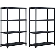 Storage racks 2 pcs black 220 kg 90×40×138 cm plastic 276262 - Shelving Unit