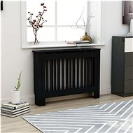 Radiator cover black 112×19×81 cm MDF - Radiator Cover