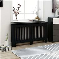 Radiator cover black 152×19×81 cm MDF - Radiator Cover
