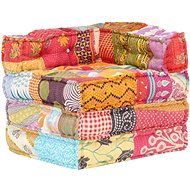 Modular Pouffe Patchwork Textile 287697 - Bean Bag
