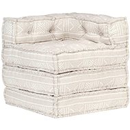 Modular Pouffe Beige Textile 287699 - Bean Bag
