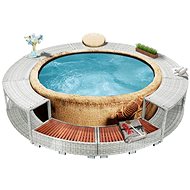Whirlpool surround light grey polyrattan 315595 - Jacuzzi Accessories