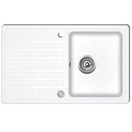 Granite Kitchen Sink, Single with Drainer, Reversible, Cream White - Granite Sink
