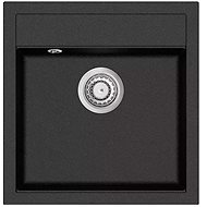 142948 Single Granite Kitchen Sink, Black - Granite Sink