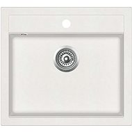 Granite Kitchen Sink, Single, White - Granite Sink