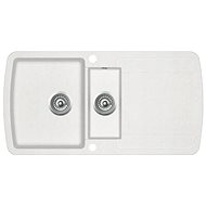 Granite Kitchen Sink, Double White - Granite Sink