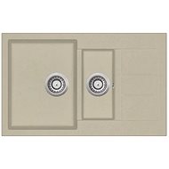 Double Granite Kitchen Sink, Beige - Granite Sink