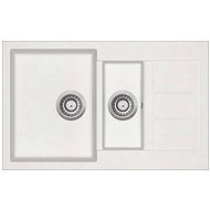 Granite Double Kitchen Sink, White - Granite Sink
