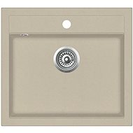 Granite Kitchen Sink Single Basin, Beige - Granite Sink