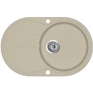 Granite Kitchen Sink, Single, Oval Beige - Granite Sink