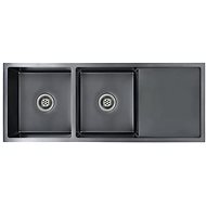 Handmade Kitchen Sink with Strainer, Black, Stainless-steel - Stainless Steel Sink