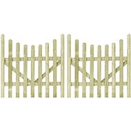 Garden 2-leaf gate impregnated pine 150×150 cm 45162 - Gate